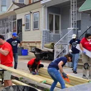 Rebuilding Together and Wells Fargo volunteers repair eight homes in North Philadelphia, allowing residents to remain safe in their homes