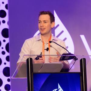 Matthew Cappucci speaks onstage