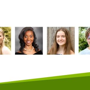 Headshots of the four scholarship winners