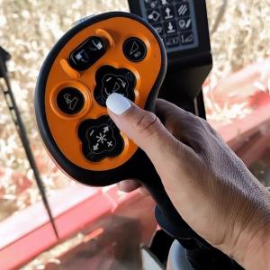 Controls inside of tractor