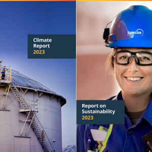 Climate Report 2023 Report on Sustainability 2023 with image of people working