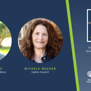 “The Road to Recycling: A School Striving for Zero Waste” is now live.  The episode features Jeremy Drake of Strategy Zero Waste Solutions and Michele Wagner, Carton Council