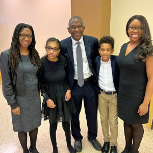 Robert Long with his children