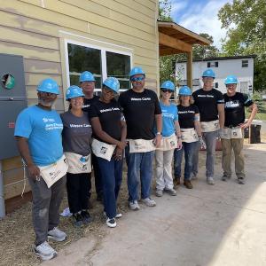 Wesco volunteers shown at the worksite.