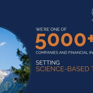 "We're one of 5000+ companies and financial institutions setting science-based targets"