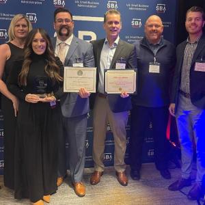 Members of the Apex Site Solutions management team and local U.S. Bank team members celebrated Apex Site Solutions being recognized as the Veteran-Owned Small Business of the Year by the SBA Sacramento District Office during Capital Region Small Business Week in Sacramento.