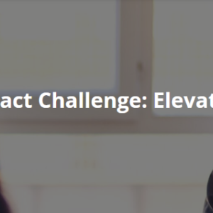 Banner reading, "Social Impact Challenge: Elevate Yourself"