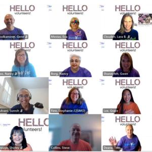 Screenshot of a video call