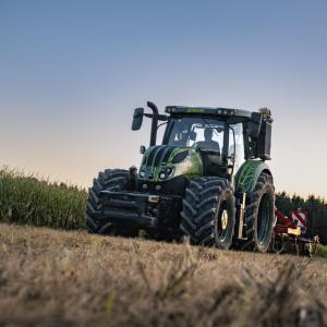 Green STEYR Hybrid tractor