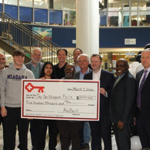 Check presentation ceremony.