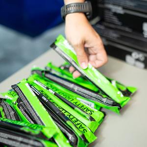 Packets of safety light sticks 