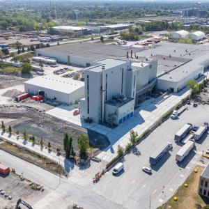Aerial view of the Saint-Gobain Canada, CertainTeed facility.