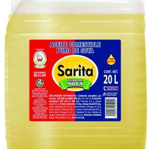 The Sustainable U.S. Soy logo differentiates this soybean oil sold in Mexico.