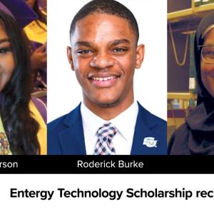 Headshots of Entergy Technology Scholarship recipients 2024
