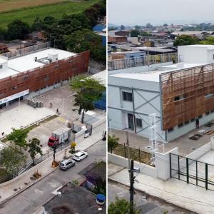 Two separate photo's of schools 