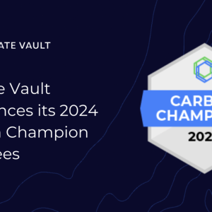 Logo for Climate Vault and for the 2024 Carbon Champion awards