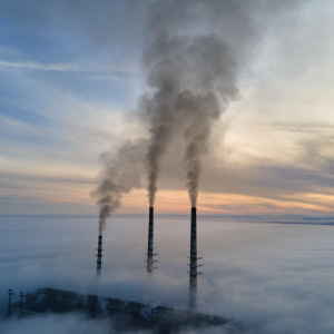 Aerial View of a Coal Power Plant