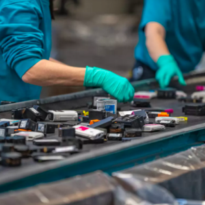 HP’s Planet Partners program collects devices, as well as ink and toner cartridges like the ones being sorted for recycling above, in 76 countries and territories worldwide.