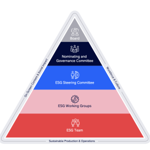 Paramount's ESG hierarchy pyramid