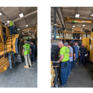 employees doing equipment specific training