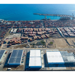 Aerial view of DP World's integrated port and logistics ecosystem in Caucedo