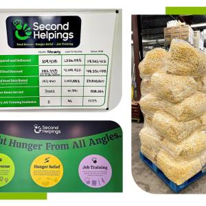 A collage of photo's from Second Helpings