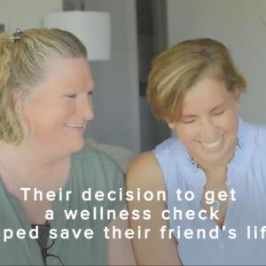 The decision to get a wellness check helped save their friends life.  Shawn and Nikki Cannon are shown seated together.