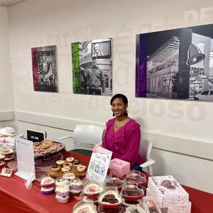 Kayla Johnson with her baked goods