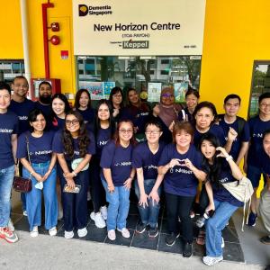 Nielsen volunteers in Singapore shown in the New Horizon Centre.