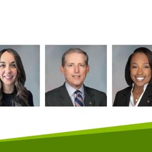 Headshots of Monica Gross Lopez, Hinton Taylor, and Janel Taylor