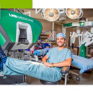 Dr. Jeffrey Nix with feet up in a medical setting