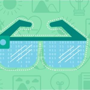 drawing of smart glasses