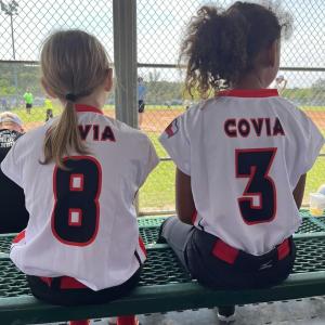 kids in Covia baseball uniforms