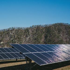Rows of solar panels