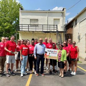KeyBank Spanish American Committee shown on Neighbors Make The Difference Day.
