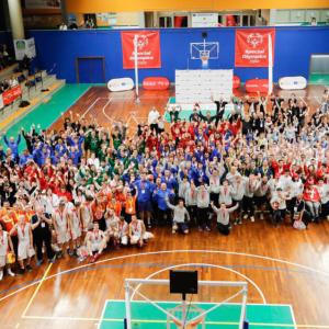 Champion Europe at the Special Olympics. Group photo. 