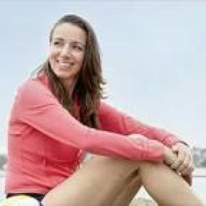 Five separate images of different sports