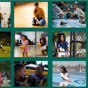 Sports Matter Impact League. Collage showing youth participating in sports.