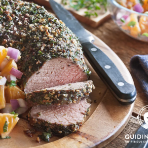 Photo: Herb Rubbed Roast Beef with Orange Salsa – 2 Guiding Stars