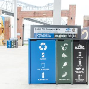 To aid with making recycling and composting easier for fans, more than 100 new containers were installed throughout various locations in Subaru Park. The new three-stream waste containers helped fans properly dispose of their waste from any event at Subaru Park.
