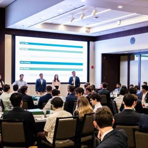 conference room full of summer interns