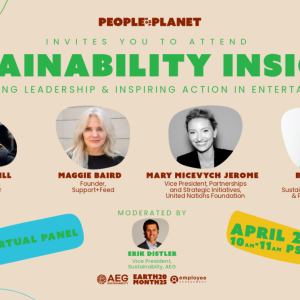 Distler hosted and moderated the fourth annual AEG Sustainability Insights Panel.