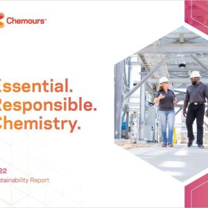 Chemours' Sustainability Report Cover