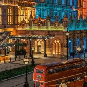 Bus outside of Las Vegas Sands property