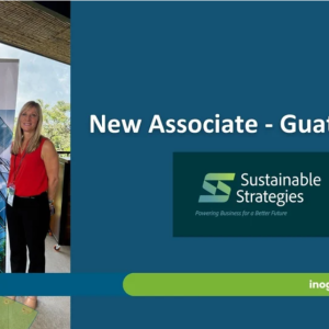 Image of Inogen Alliance and Sustainable Strategies members with the title of blog and Sustainable Strategies logo on the right side