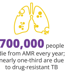 Info graphic "Drug-Resistant TB is a major driver of antimicrobial resistance."