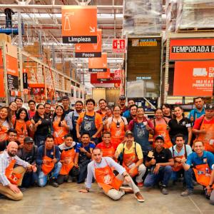 The Home Depot Acapulco team shown in the front of the store.