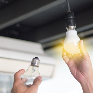 Changing a lightbulb