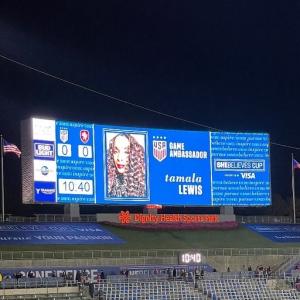 AEG's Tamala Lewis honored as U.S. Soccer SheBelieves Ambassador During SheBelieves Cup Tournament at Dignity Health Sports Park 