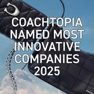 coach bags in clouds with fast company logo